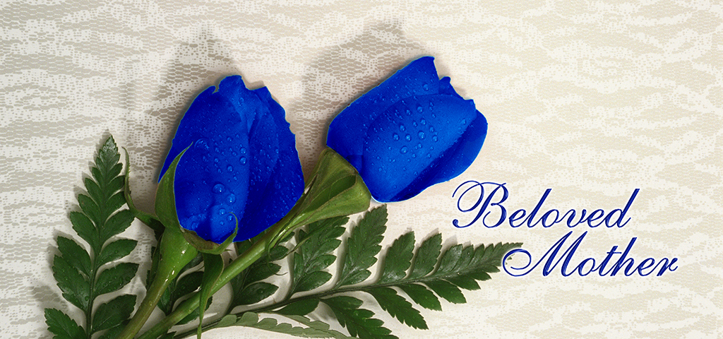 2 Roses Royal Blue (Beloved Mother) PROOF